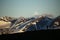 Clouds creeping over mountains in Abisko National Park in Sweden, with silhouette of unknown photographer