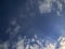 Clouds in the fall are very beautiful on a blue sky background.