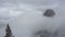 Clouds and Fog Move in Covering Half Dome Yosemite