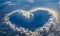 Clouds form a romantic heart shape