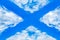 Clouds in the form of St. Andrew`s flag