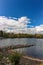 Clouds gather on the lake front on a fall day, ON, Canada