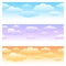 Clouds horizontal seamless patterns