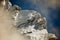 Clouds, ice and snow caps on Eiger,near Grindelwald, Switzerland