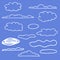 Clouds line art icon