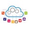 Clouds and Many Apps, Internet and Apps Logo