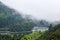 Clouds and mist floating in the lake