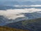 Clouds in the mountain valley