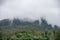 Clouds and mountains along the Alaska coast near Sitka