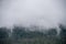 Clouds and mountains along the Alaska coast near Sitka