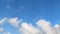 Clouds move like a veil in the Bavarian blue and white sky in 4K