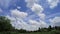 Clouds Move Smoothly in the Blue Sky. Beautiful clouds flying in the air.