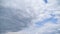 Clouds Move Smoothly in the Blue Sky. Timelapse. Cloud space.