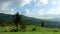 Clouds movement over the mountains timelapse fast view.