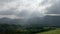 Clouds movement over the mountains timelapse fast view.