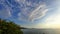 Clouds movement with sea background, Time lapse