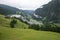 Clouds moves up from the valley in the Alps. Austria