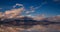 Clouds moving across Bonneville Salt Flats in Utah