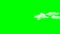 Clouds moving on green screen background animation.