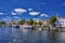 Clouds and the old lighthouse in WarnemÃ¼nde, Rostock, Germany