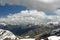 Clouds over caucasian ridge