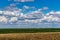 Clouds over eolian turbines