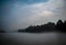 Clouds over the Ganga river in Haridwar India. Ganga river view with clouds