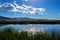 Clouds over the great lake and marsh at Monte Vista National Wildlife Refuge in southern Colorado