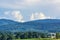 Clouds over the hills.