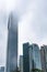 Clouds over modern towers in Guangzhou city