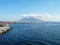 Clouds over Mount Vesuvius and blue Bay of Naples