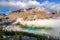 Clouds Over Mountains At Peyto Lake