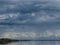 Clouds over the river Lena