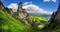 Clouds over a rock in the Carpathians