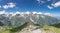 Clouds over summit at Grossglockner mountain range view from Taxenbacher Fusch high alpine road in Austria