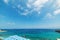 Clouds over world famous Marina Grande beach in Capri island