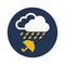 Clouds, raining, umbrella, weather fully editable vector icon