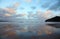 Clouds reflection in a wet sand