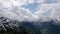 Clouds rising  from Grossglockner mountains in National Park Hohe Tauern, Austria.