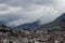 Clouds rolling down the mountain on Quito, Ecuador