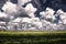 Clouds sailing over a North Dakota field