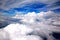 Clouds sea aircraft view aerial dramatic