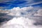 Clouds sea aircraft view aerial dramatic