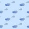 Clouds seamleass pattern watercolor for textyle, backgrounds, web, wallpaper, texture in blue color