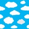 Clouds Seamless Pattern Background