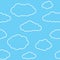 Clouds Seamless Pattern Background