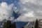 Clouds Shroud the Teton Range Wyoming in Autumn