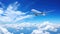 clouds sky airplane backgtound