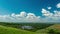Clouds sky city beautiful sunny day nature hills mountains travel the country building timelapse