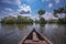 Clouds and sky in Munroe Island, Ideal place for canoe trip through backwater canals